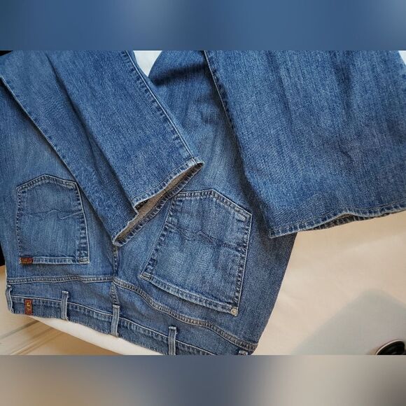 7 FOR ALL MANKIND Medium Wash Mens 38 Denim Jeans - Picture 6 of 7